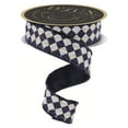 thumbnail image 1 of Craig Bachman 1.5 Inch Antique Diamond Fused Ribbon: Black, 10 Yards, 1 of 3