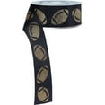 thumbnail image 1 of 1.5" Glitter Football Ribbon: Black/Gold (100 Feet), 1 of 4