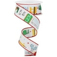 thumbnail image 1 of 1.5" School Rocks Ribbon: White (10 Yards), 1 of 3