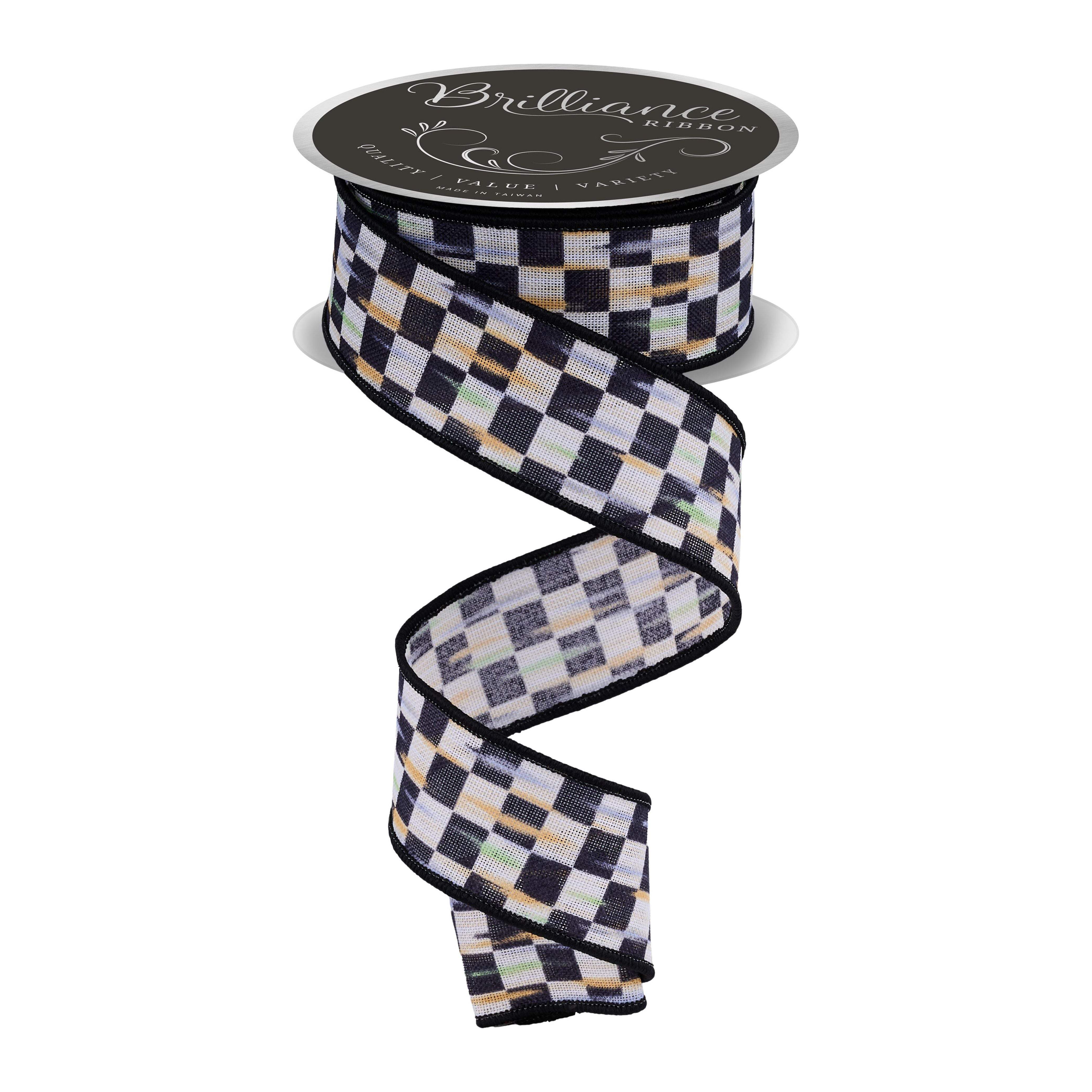 1.5in Mini Antique Diamond Ribbon: Black (10 Yards) - Walmart.com