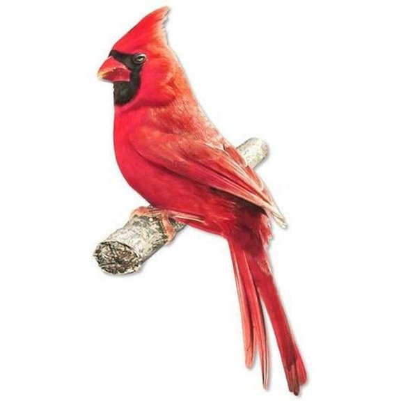 Craig Bachman 10.5" Metal Embossed Cardinal on Branch
