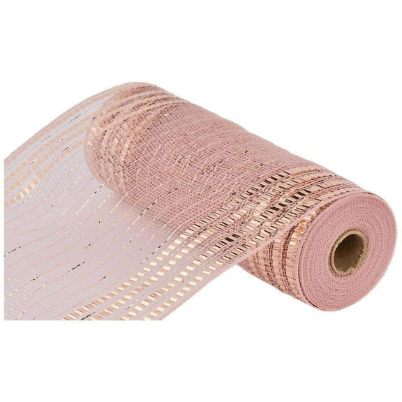 10 Metallic Foil Border Mesh: Rose Gold (10 Yards)