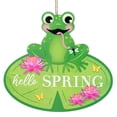thumbnail image 1 of 11" Hello Spring Frog Sign, 1 of 3