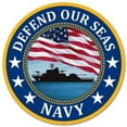 thumbnail image 1 of 12" Round Military Sign: Navy, 1 of 3
