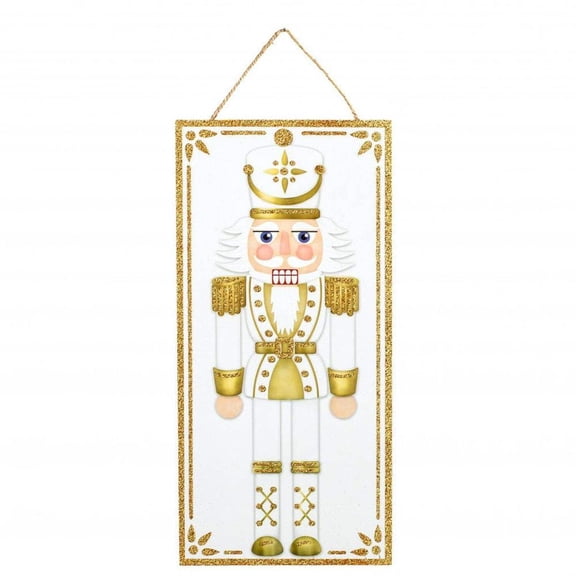 12" Wooden Sign: Nutcracker Gold