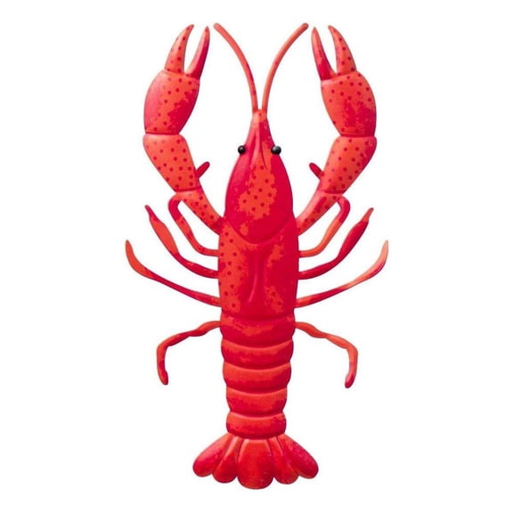 14 Metal Crawfish Sign: Red