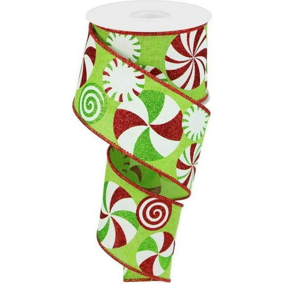 2.5" Bold Peppermint Royal Ribbon: Lime Green (10 Yards)