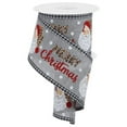 thumbnail image 1 of 2.5" Leopard Santa Check Edge Ribbon: Lt Grey (10 Yards), 1 of 3