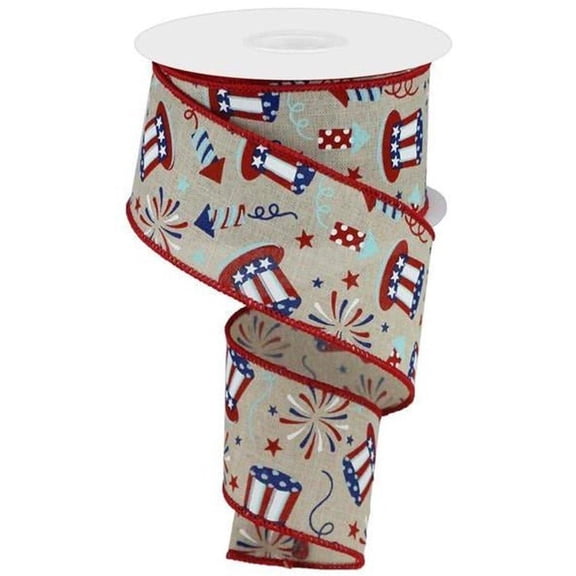 2.5 Uncle Sam Fireworks Ribbon: Natural (10 Yards)