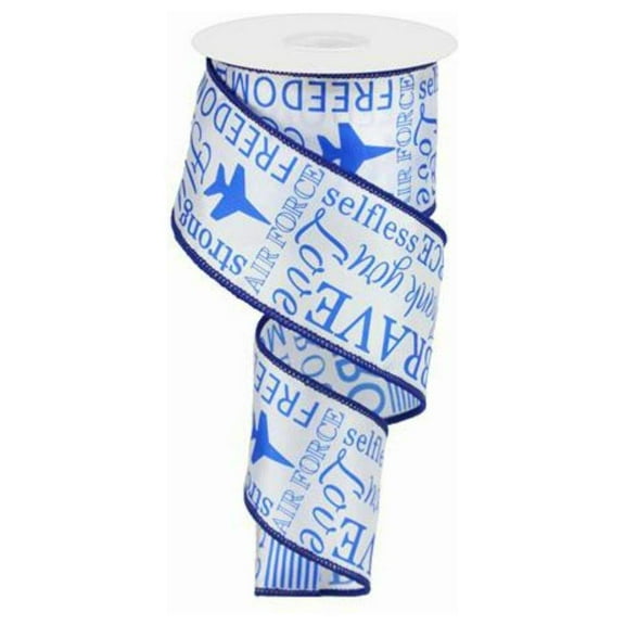 2.5" United States Air Force Ribbon: White (10 Yards)