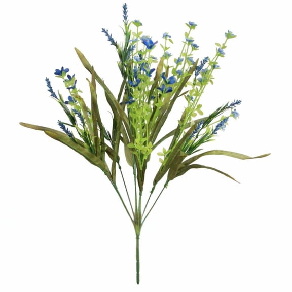 21" Flower Grasses Filler Bush: Blue