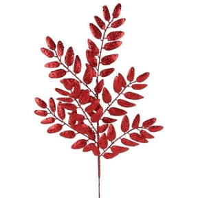 Craig Bachman 21 Inch Glitter Honey Locust Spray: Red, Christmas, Valentine, Patriotic Glitter Spray for Wreaths, Garlands, Trees or Centerpieces