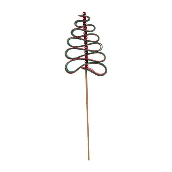 25" Ribbon Candy Tree Stem: Red/Green