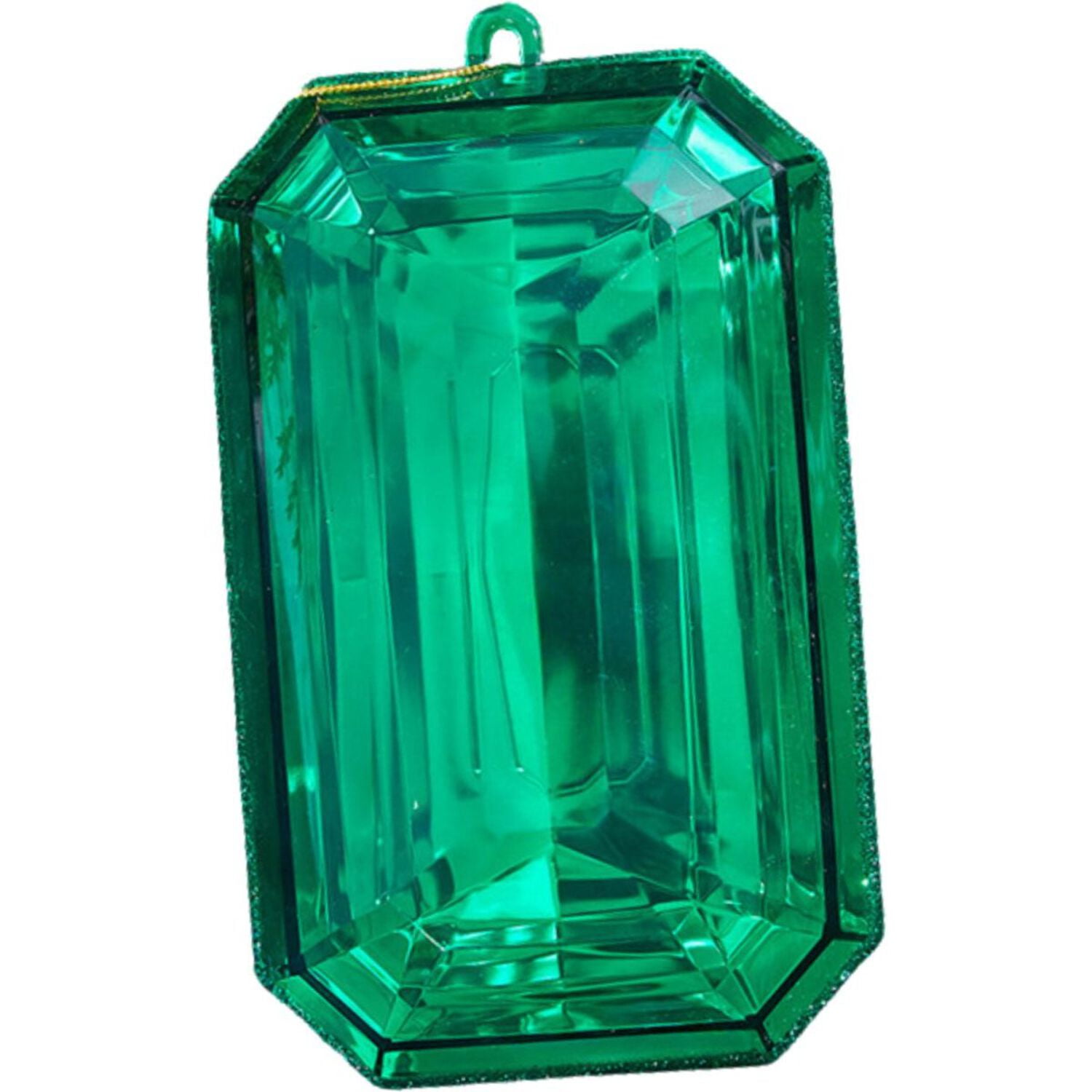 8 Acrylic Rectangle Jewel Ornament: Emerald Green - Walmart.com