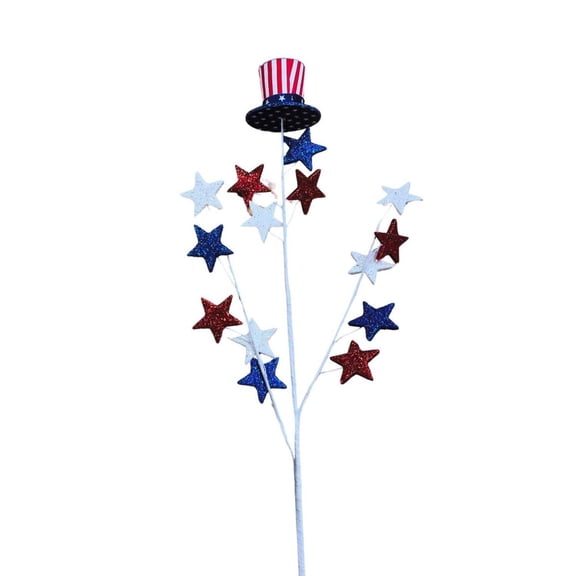 Craig Bachman Patriotic Uncle Sam Hat Stars Floral Spray
