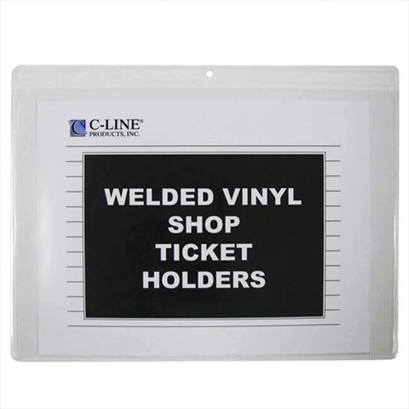 CLine Clear Vinyl Shop Ticket Holder, Both Sides Clear, 15", 8 1/2 x