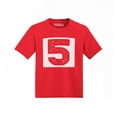 thumbnail image 1 of Shop4Ever 5th Birthday Race Car Number Toddler's Cotton T-Shirt 5T/6T Red, 1 of 6