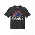 thumbnail image 1 of Shop4Ever American Patriotic Rainbow 4th of July Toddler's Cotton T-Shirt 3T Black, 1 of 6