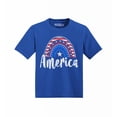 thumbnail image 1 of Shop4Ever American Patriotic Rainbow 4th of July Toddler's Cotton T-Shirt 4T Royal Blue, 1 of 6