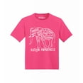 thumbnail image 1 of Shop4Ever Autism Awareness Elephant  Toddler's Cotton T-Shirt 3T Hot Pink, 1 of 6