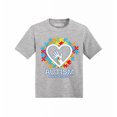 thumbnail image 1 of Shop4Ever  Autism Awareness Hands in Heart Baby Toddler's Cotton T-Shirt 5T/6T Heather Grey, 1 of 6