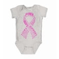 thumbnail image 1 of Shop4Ever Breast Cancer Pink Ribbon Word Montage Baby's Bodysuit Infant Cotton Romper 6 Months Heather Grey, 1 of 5