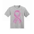 thumbnail image 1 of Shop4Ever Breast Cancer Pink Ribbon Word Montage Toddler's Cotton T-Shirt 5T/6T Heather Grey, 1 of 6