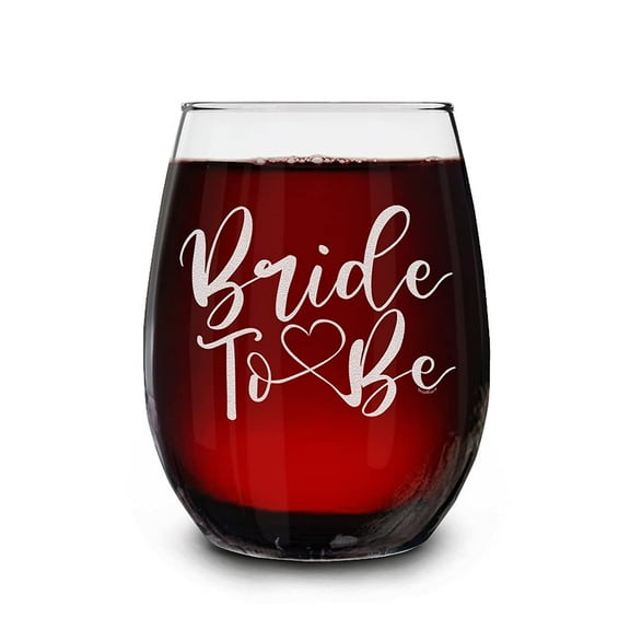 Shop4Ever Bride To Be Laser Engraved Stemless Wine Glass 15 oz.