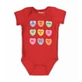 thumbnail image 1 of Shop4Ever Candy Hearts Conversation Heart Baby's Bodysuit Infant Cotton Romper 18 Months Red, 1 of 5