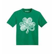 Shop4Ever Distressed Shamrock Heart St. Patrick's Day Toddler's Cotton T-Shirt 5T/6T Green
