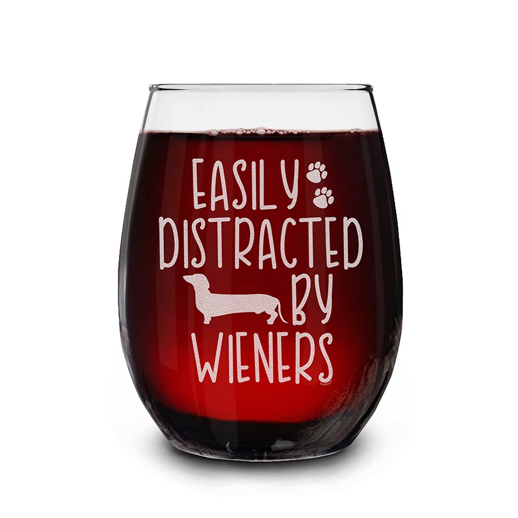 Funny 10oz Wine Glass – "Dogs And Wine Make Life Better" – White Or Red Wine Goblet