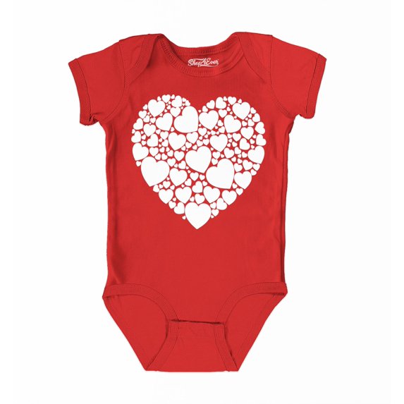 Shop4Ever Heart Cloud Baby's Bodysuit Infant Cotton Romper 24 Months Red