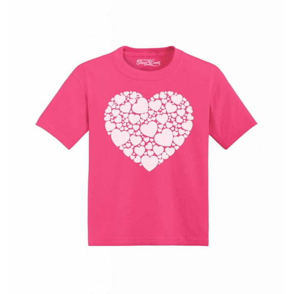 Shop4Ever Heart Cloud Toddler's Cotton T-Shirt 5T/6T Hot Pink