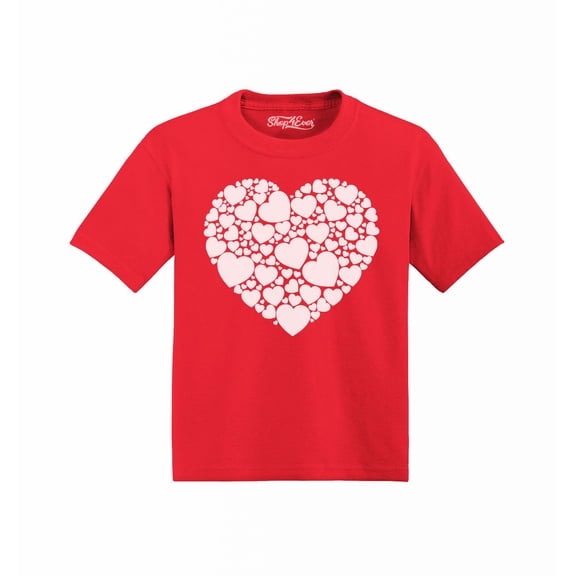 Shop4Ever Heart Cloud Toddler's Cotton T-Shirt 5T/6T Red