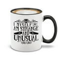 thumbnail image 1 of Shop4Ever I Myself Am Strange and Unusual Novelty Ceramic Coffee Mug Tea Cup HalloweenGift (Black Handle 11 oz.), 1 of 4