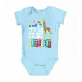 thumbnail image 1 of Shop4Ever It's OK to Be Different Autism Awareness Giraffe Baby's Bodysuit Infant Cotton Romper 6 Months Light Blue, 1 of 5
