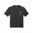 thumbnail image 1 of Shop4Ever Jesus Cross Cursive Script Pocket Size Toddler's Cotton T-Shirt 4T Black, 1 of 6