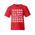 thumbnail image 1 of Shop4Ever Kids 100 Days Smarter 100 Days of School Graphic Child's Youth T-Shirt Medium Red, 1 of 4