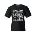 thumbnail image 1 of Shop4Ever Kids 100th Day of School Level Unlocked Video Gamer  Graphic Child's Youth T-Shirt X-Large Black, 1 of 4