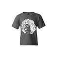 thumbnail image 1 of Shop4Ever Kids African American Woman Afro Word Cloud Graphic Child's Youth T-Shirt Medium Dark Heather, 1 of 4