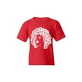 thumbnail image 1 of Shop4Ever Kids African American Woman Afro Word Cloud Graphic Child's Youth T-Shirt Medium Red, 1 of 4
