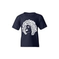 thumbnail image 1 of Shop4Ever Kids African American Woman Afro Word Cloud Graphic Child's Youth T-Shirt X-Small Navy Blue, 1 of 4