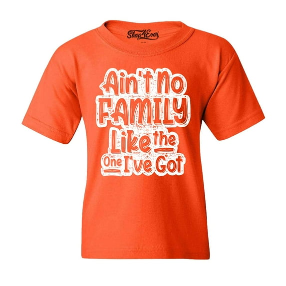 Shop4Ever Kids Ain't No Family Like The One I've Got Reunion Graphic Child's Youth T-Shirt Large Orange
