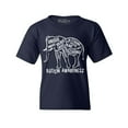 thumbnail image 1 of Shop4Ever Kids Autism Awareness Elephant Graphic Child's Youth T-Shirt Large Navy Blue, 1 of 4