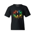 thumbnail image 1 of Shop4Ever Kids Autism Awareness Splatter Paint Puzzle Piece Graphic Child's Youth T-Shirt X-Small Black, 1 of 4