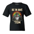 thumbnail image 1 of Shop4Ever Kids Be in Awe of My 'Tism Autism Awareness Raccoon Graphic Child's Youth T-Shirt X-Large Black, 1 of 4