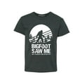 thumbnail image 1 of Shop4Ever Kids Bigfoot Saw Me But Nobody Believes Him Graphic Child's Youth T-Shirt Small Dark Heather, 1 of 4