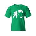thumbnail image 1 of Shop4Ever Kids  Bigfoot Walking Wiener Dog Funny Sasquatch Dachshund Graphic Child's Youth T-Shirt Small Irish Green, 1 of 4