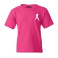 thumbnail image 1 of Shop4Ever Kids Breast Cancer Awareness Ribbon Pocket Size Graphic Child's Youth T-Shirt Medium Heliconia Pink, 1 of 4