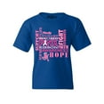thumbnail image 1 of Shop4Ever Kids Breast Cancer Support Fight Ribbon Awareness Graphic Child's Youth T-Shirt X-Large Royal Blue, 1 of 4